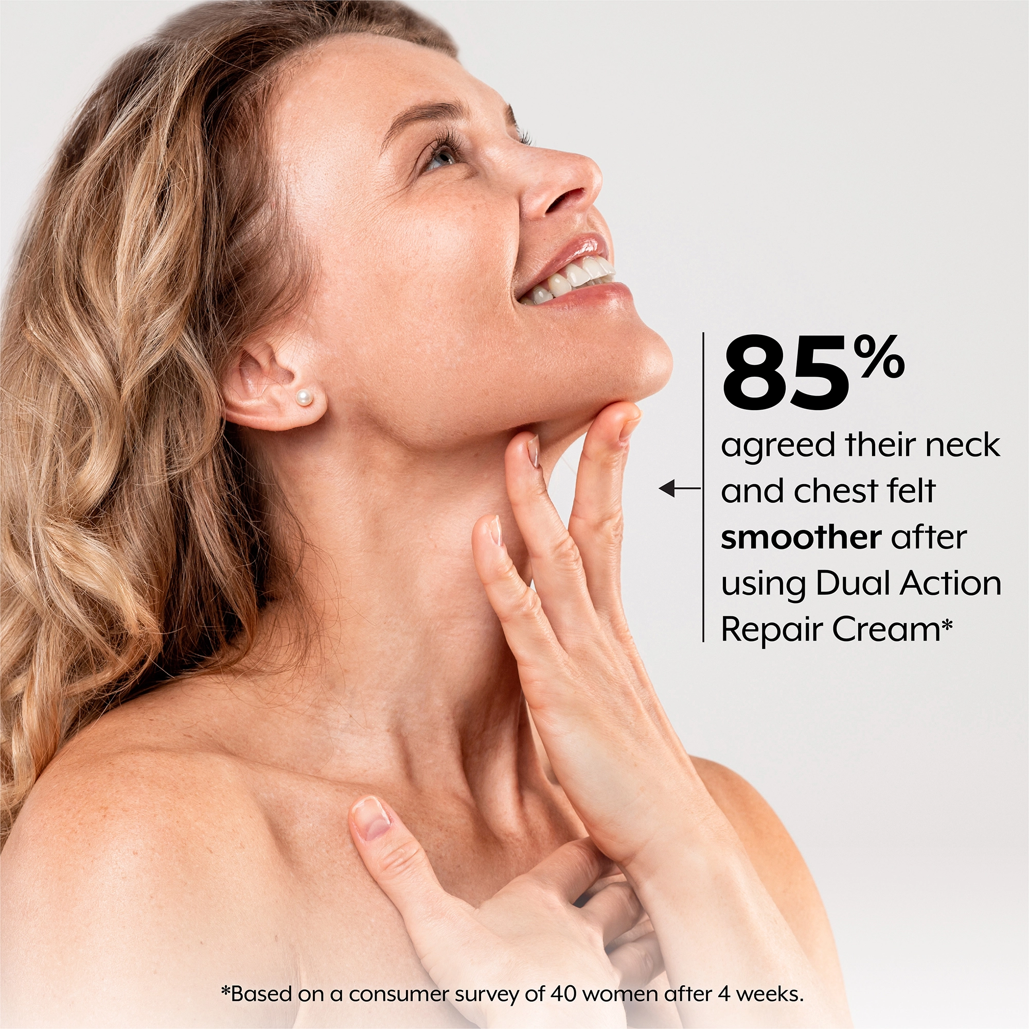 Smoother skin after applying