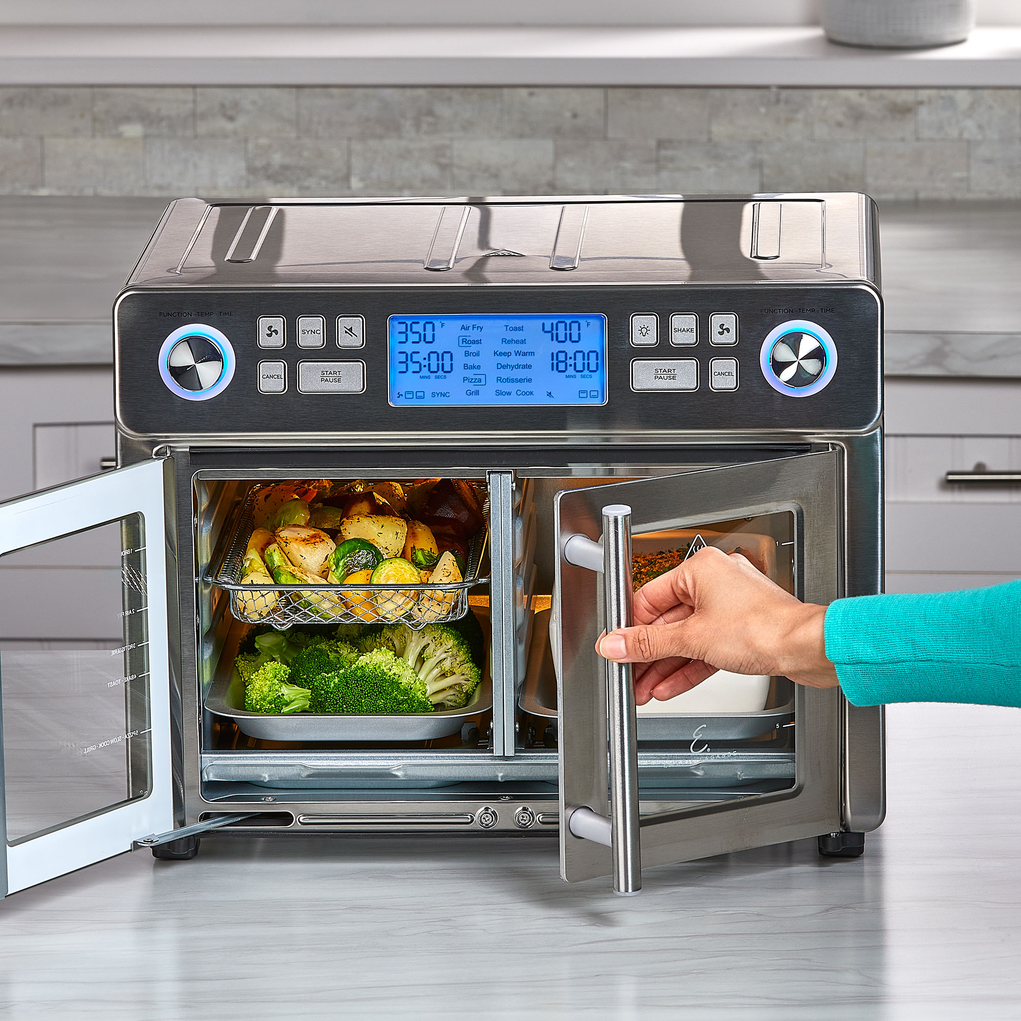 Family Emeril Air Fryer Cooking Dual Zone Emeril Air Fryer In