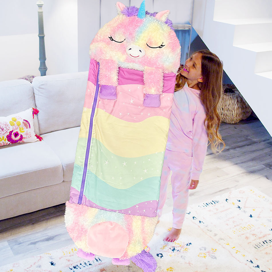 Happy Nappers - Perfect Play Pillow & Sleepy Sack In One! Dreamy the Rainbow Unicorn Happy Nappers - Perfect Play Pillow & Sleepy Sack In One! Dreamy the Rainbow Unicorn