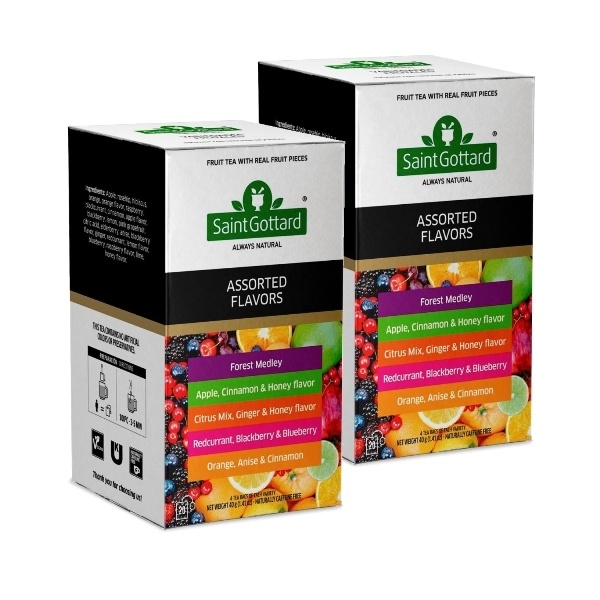 Saint Gottard, Assorted Flavors Tea, 2 boxes