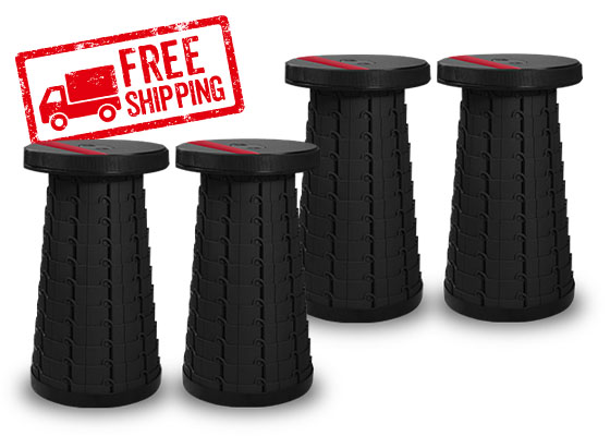 Four Pack of Ninja Stool; Free shipping stamp in corner
