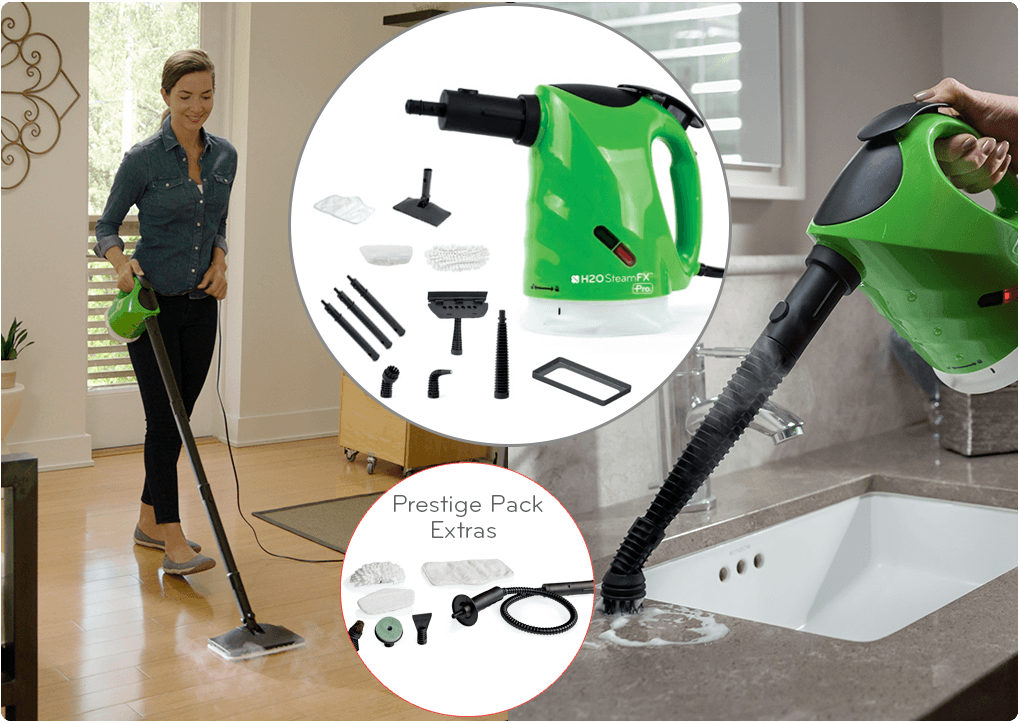 H2O Steam FX deals Pro All Purpose Hand Held Portable Steam Cleaner