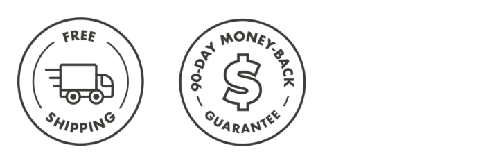 Free Shipping Icon and 90-Days Money-Back Guarantee Icon
