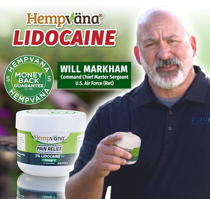 Hempvana lidocaine - money back guarantee - will markham master sergeant etired