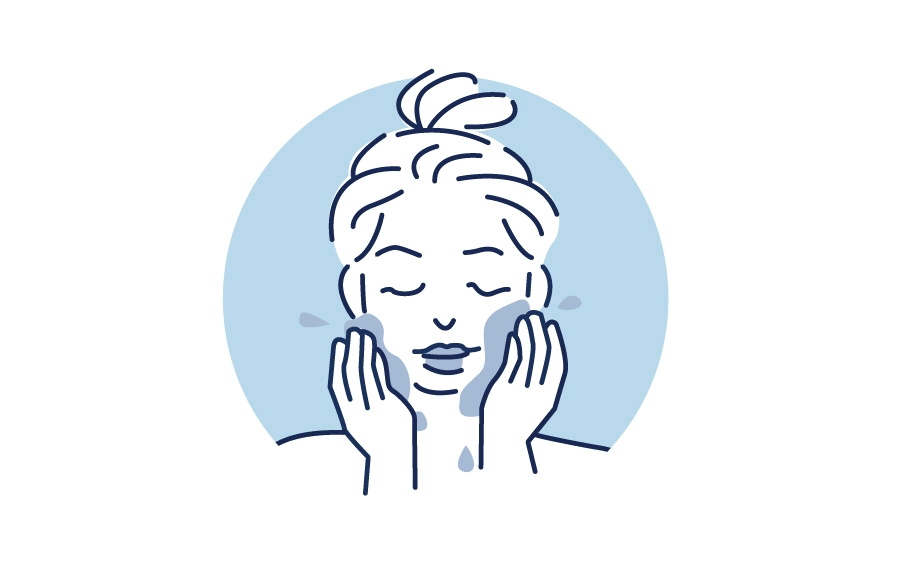 Cleanse and dry application area