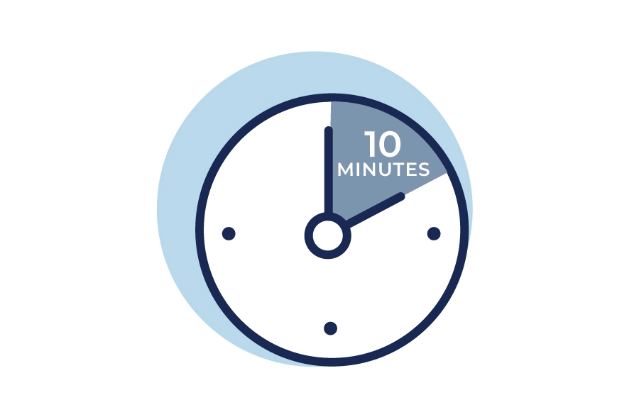 Do not talk or make facial expressions for 10 minutes