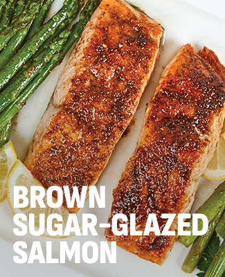 brown sugar-glazed salmon