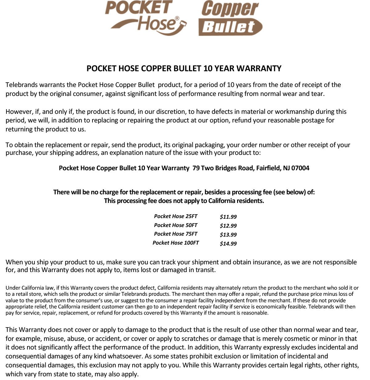 Warranty Information