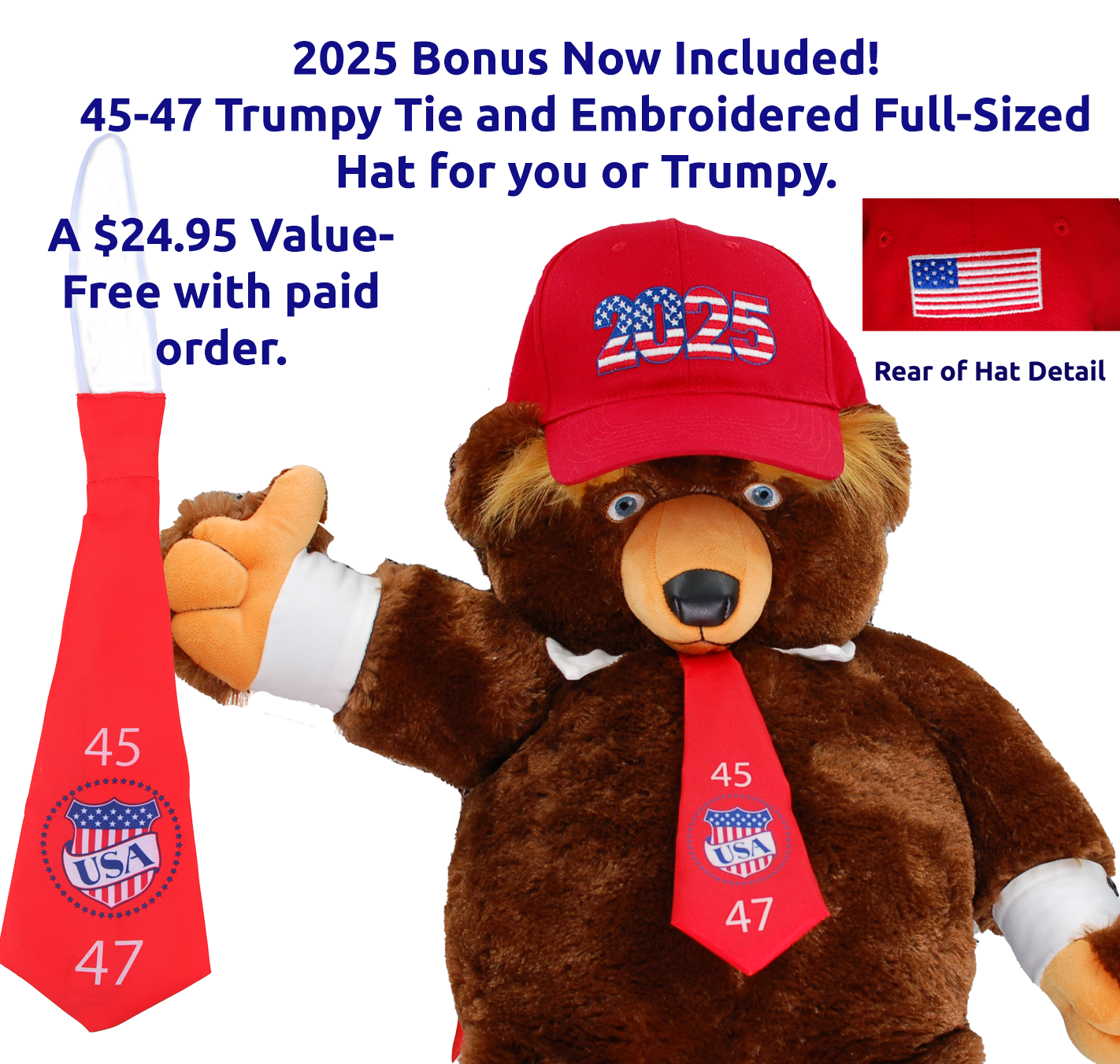 trumpybear with certificate