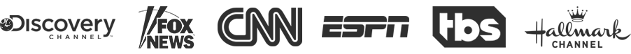 Discovery channel, fox news, cnn, espn, tbs, hallmark channel