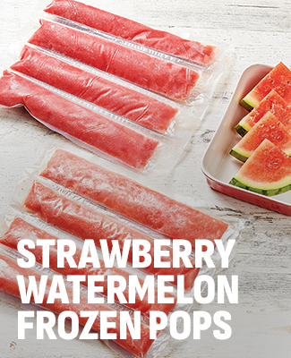 strawberry watermelon frozen pops