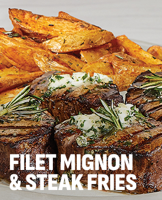 filet mignon and steak fries