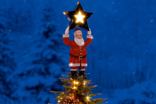 santa tree topper