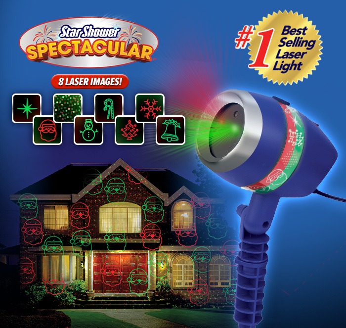 Star Shower SPectacular - #1 best selling laser light with 8 laser images