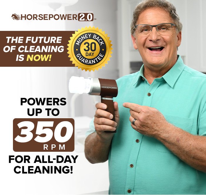 Horsepower 2.0 the future of cleaning is now - 30 day guarantee - powers up to 350 rpm for all day cleaning