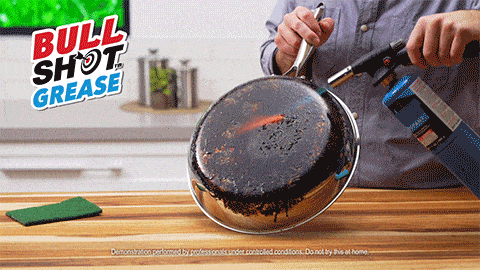 demonstation of grease removal