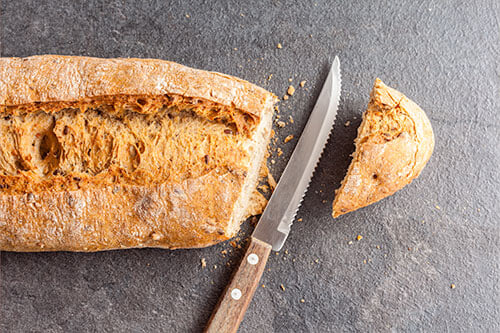 bread and bread knife