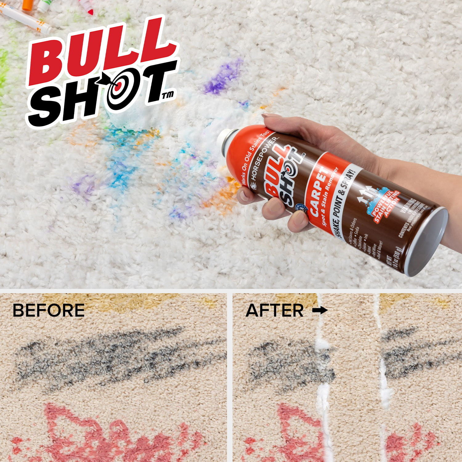 Bull shot before and after