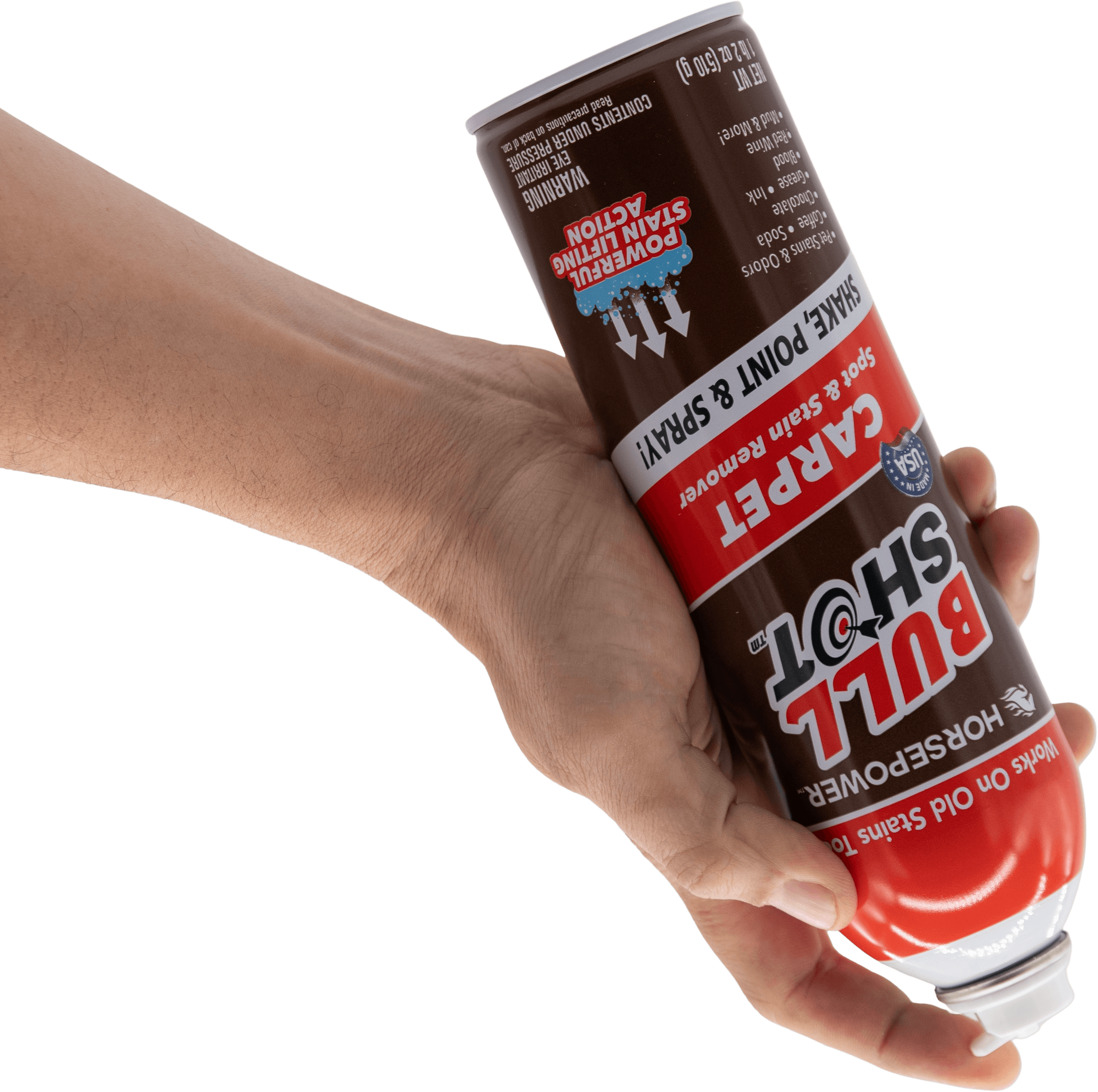 hand holding bottle of bull shot