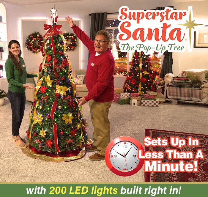 Superstar Santa with  100s of LED lights built in