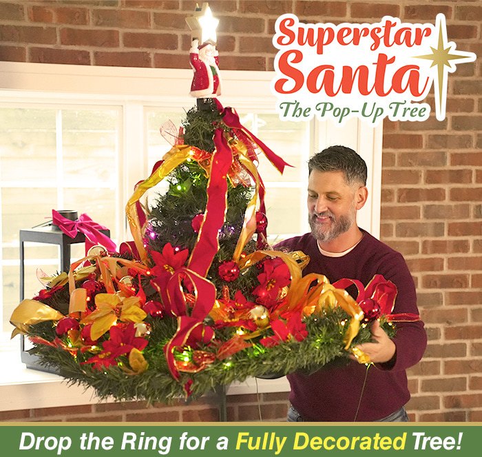 Superstar Santa - the pop-up- tree