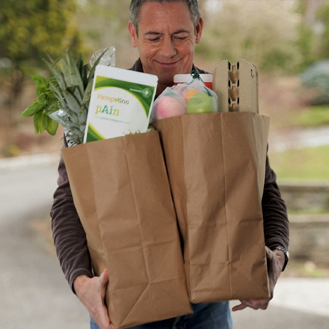 carrying in groceries