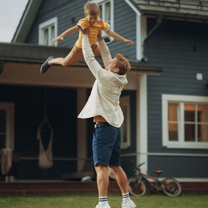 man and child