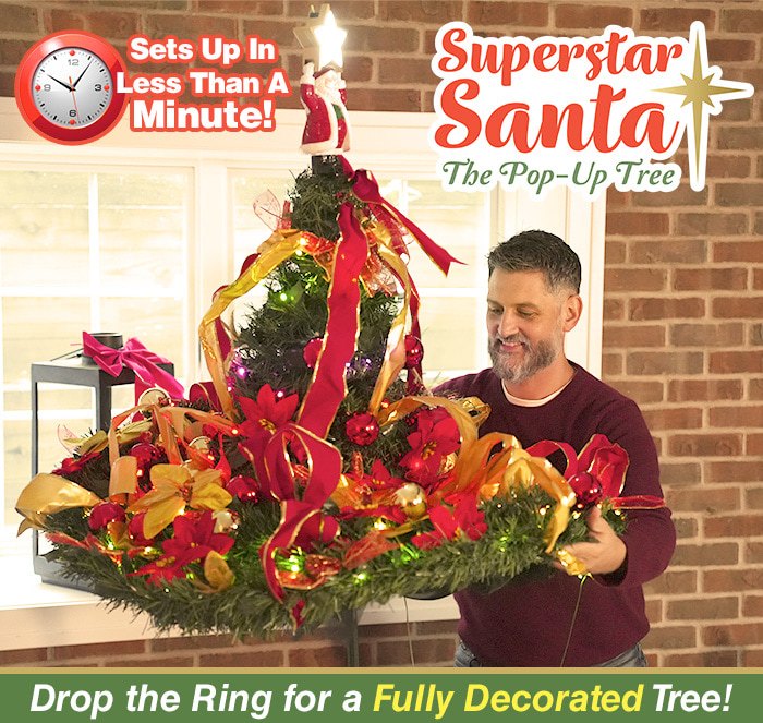 Superstar Santa - the pop-up- tree
