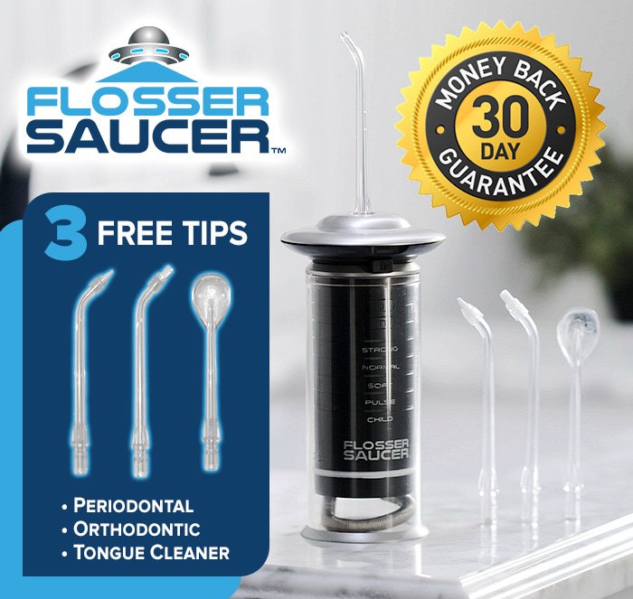 Flosser Saucer - with 3 free tips