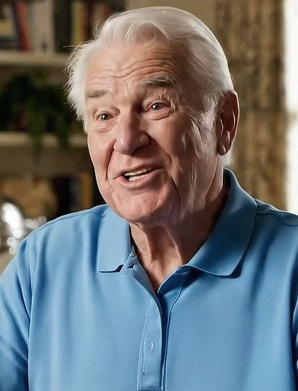 man giving testimonial