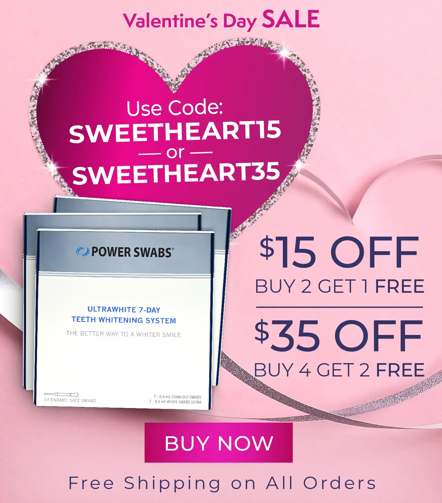 Valentines Day Sale $15 off Buy 2 get 1 free