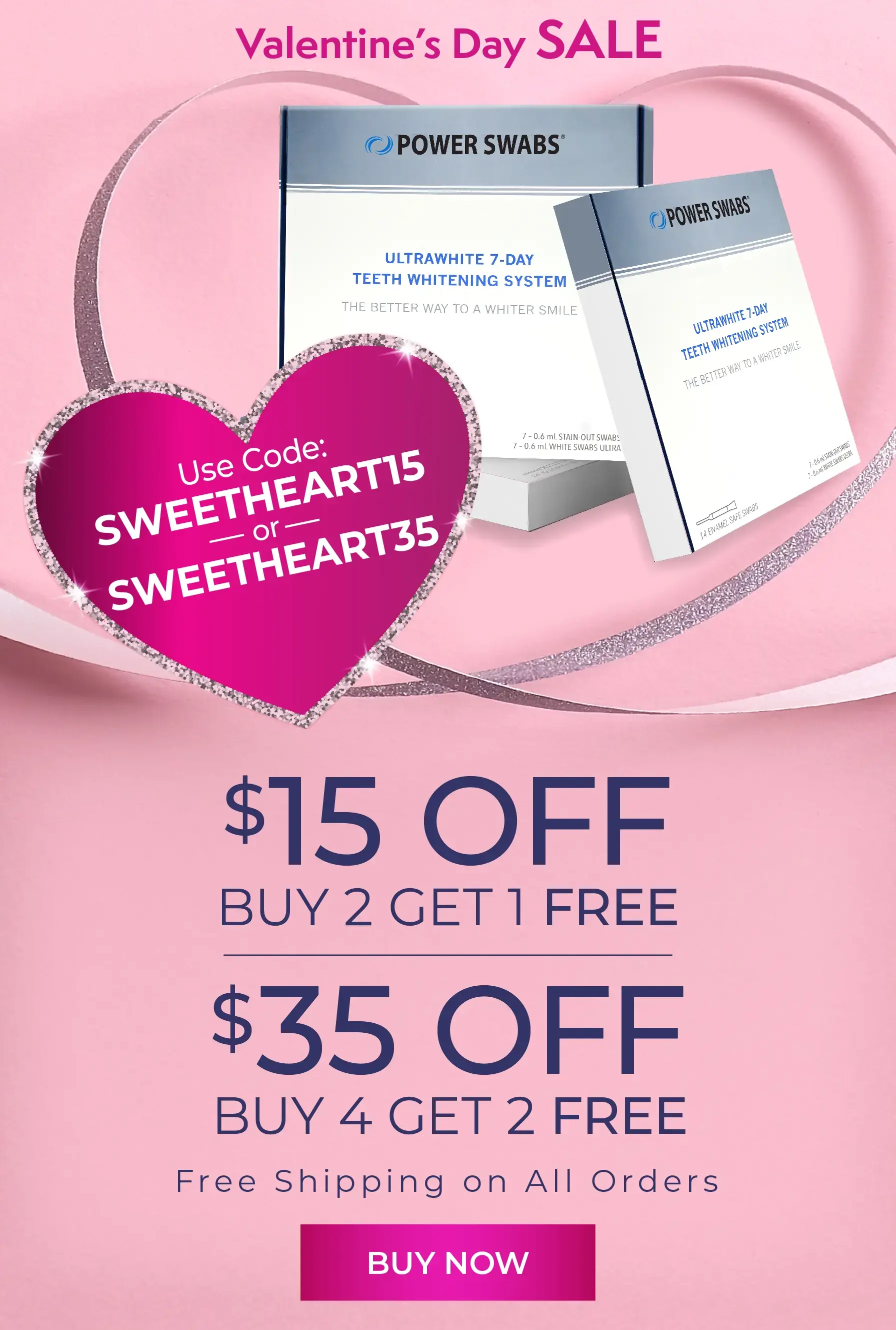 Valentines Day Sale $15 off Buy 2 get 1 free