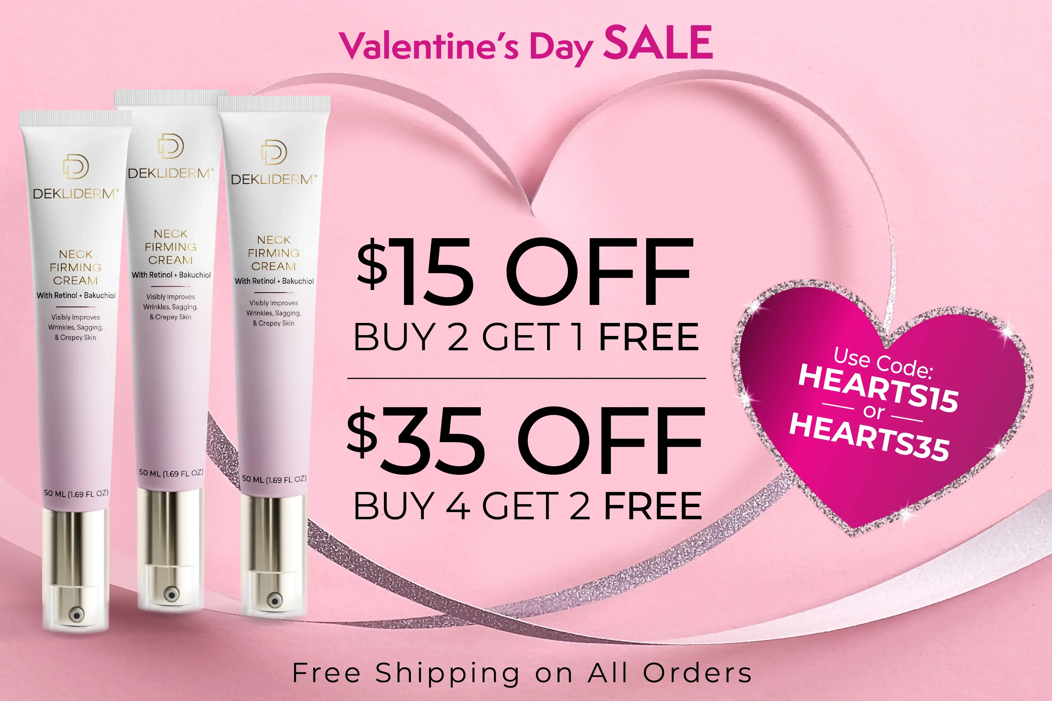 Valentines Day Sale $15 Off Buy 2 Get 1 Free