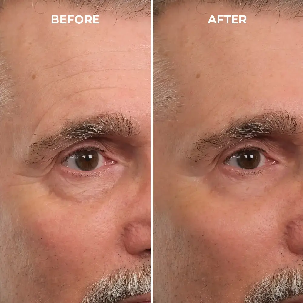 under eye bags and wrinkles