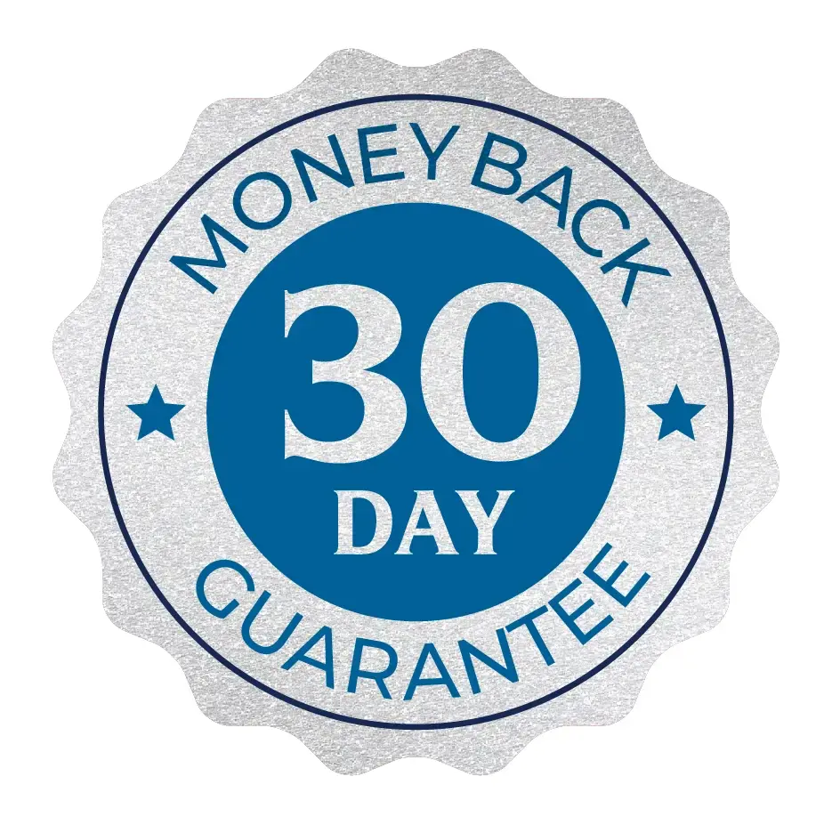 30 Day Money Back guarantee