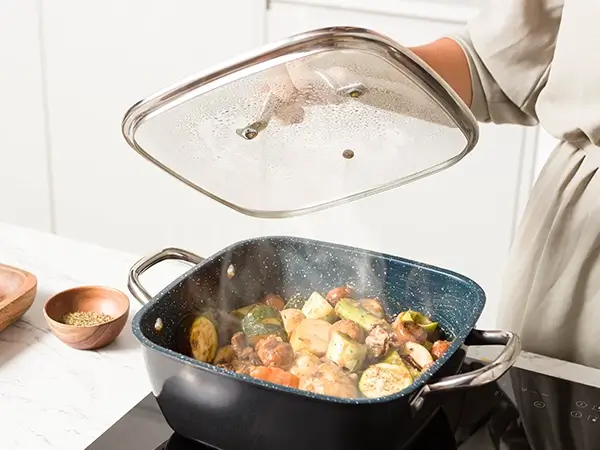 Tempered Glass Lid with Steam Vent