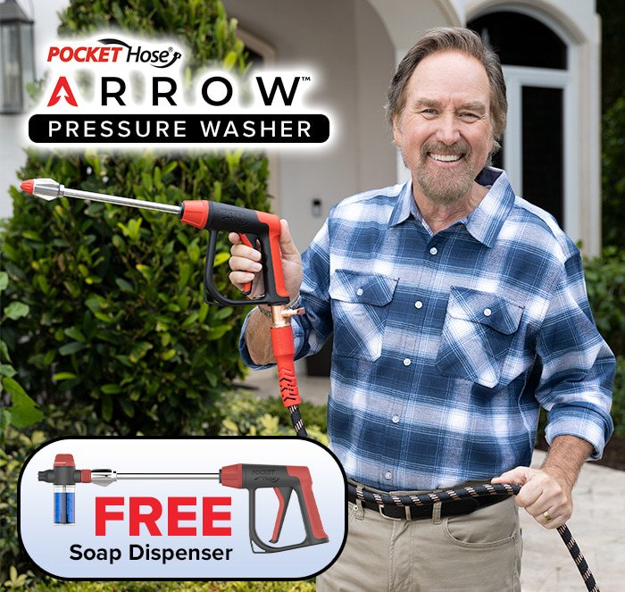 Pocket Hose Arrow - Pressure Washer with free soap dispenser
