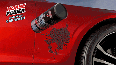 Demonstration of horsepower waterless carwash in action