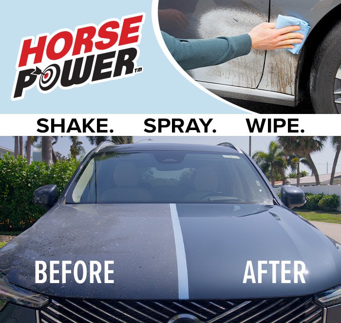 Horsepower waterless car wash - shake. spray and wipe