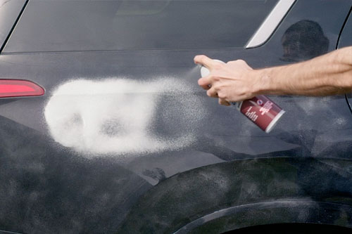 spraying on car