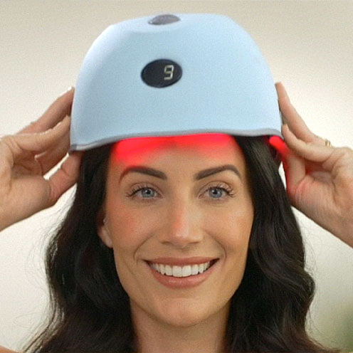 Woman wearing Robin's Egg Cap