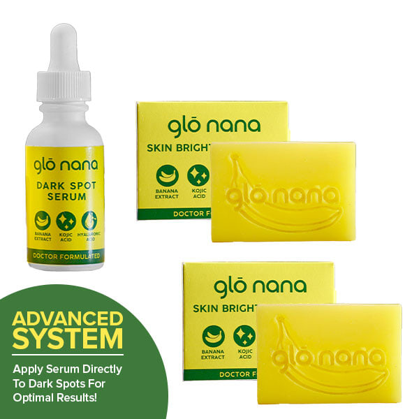 Dark spot serum plus 2 bars of glo nana