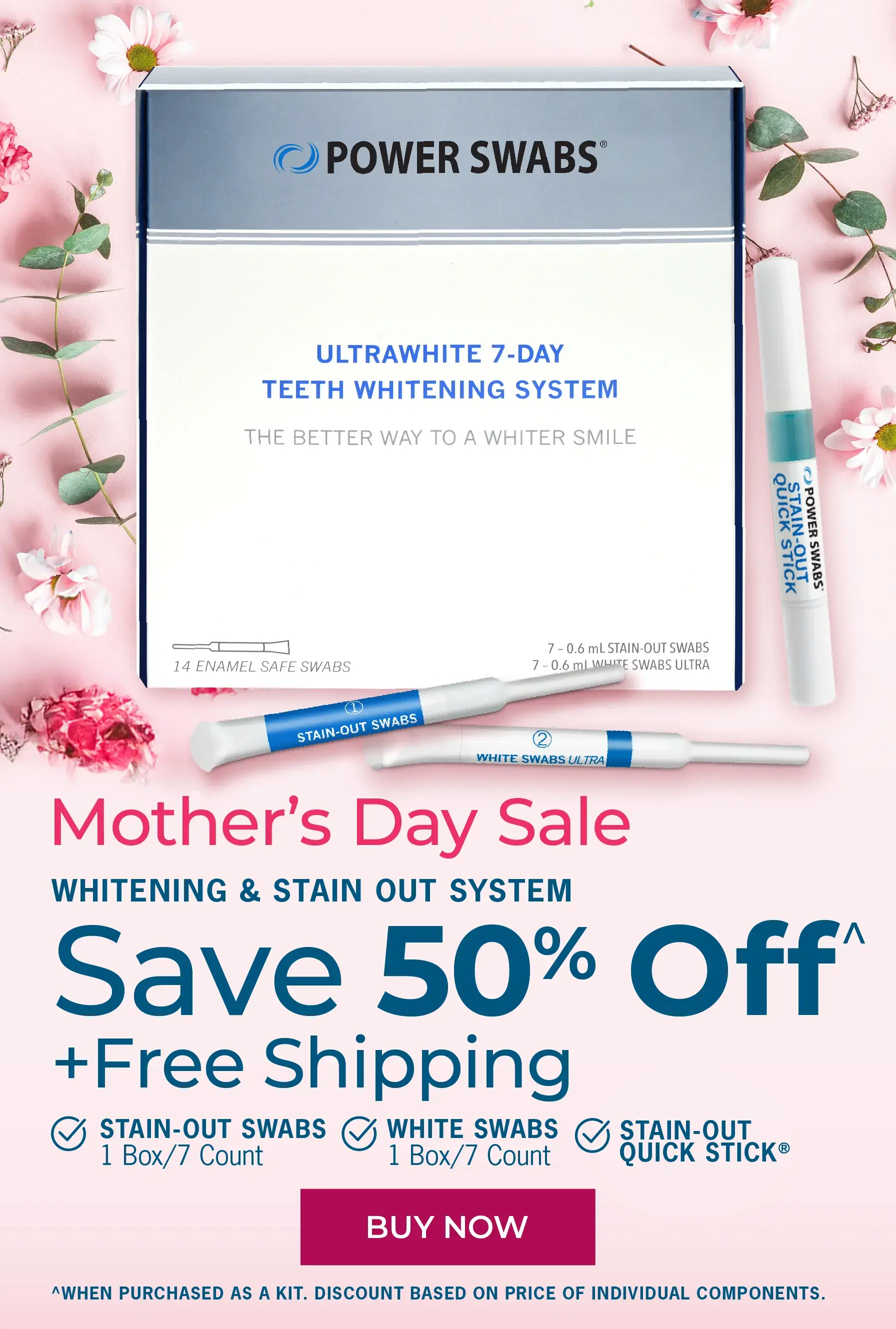 Save 50% Off teeth whitening