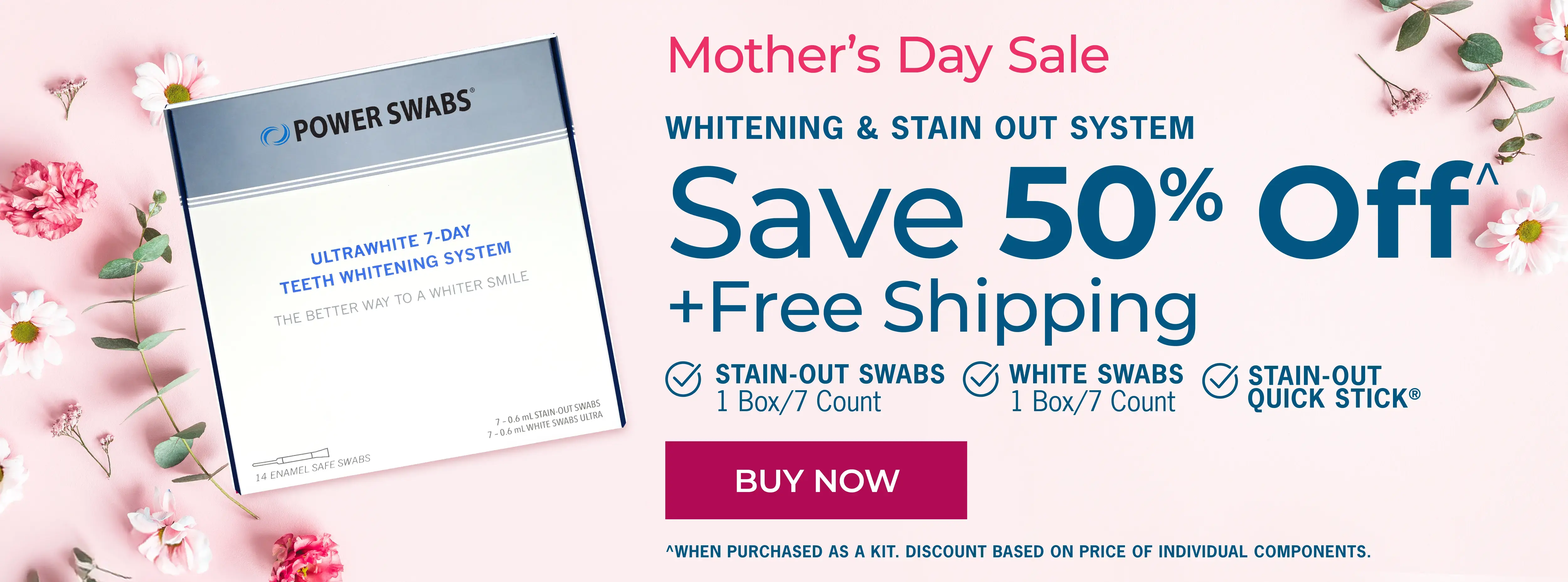 Save 50% Off teeth whitening