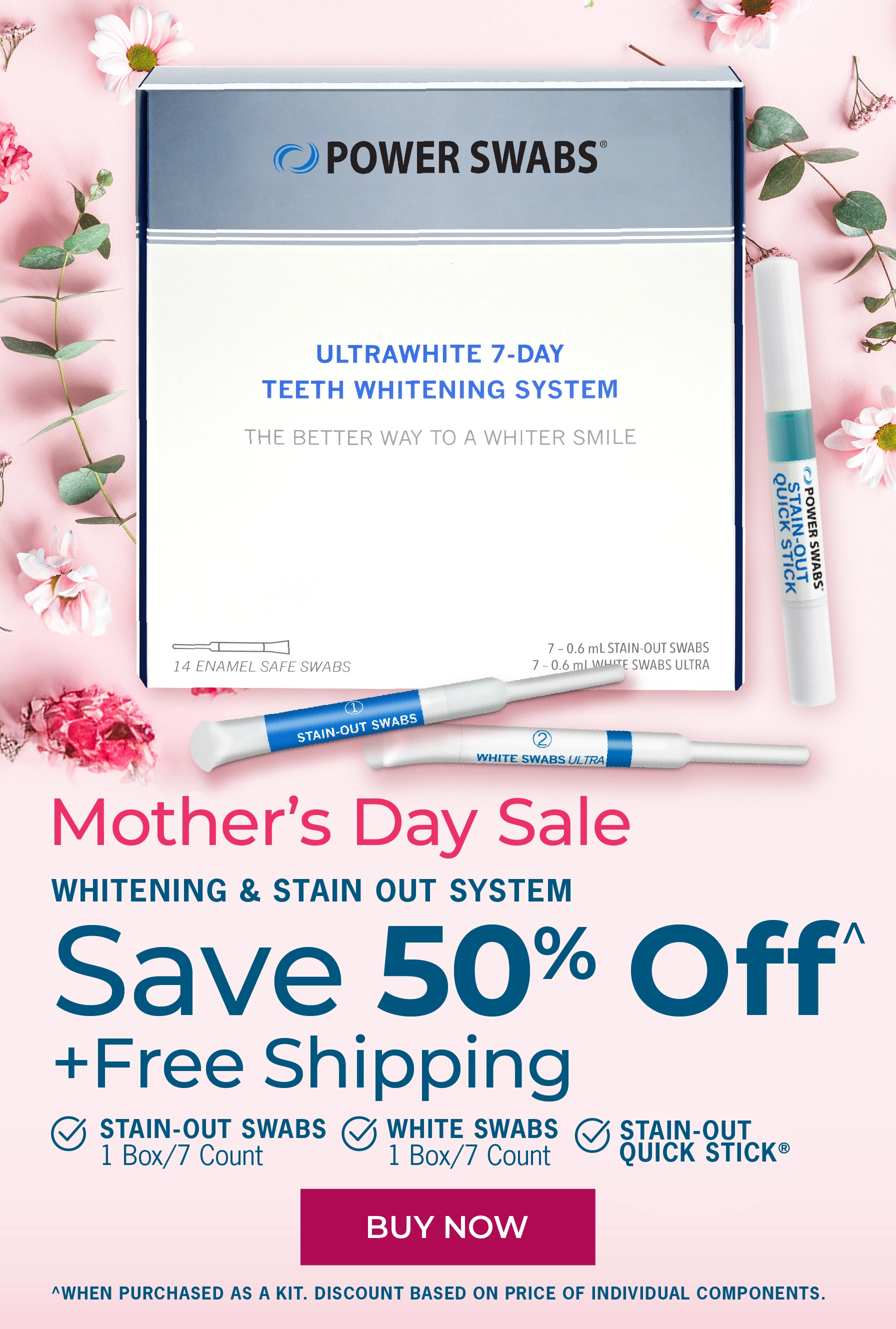 Save 50% Off teeth whitening