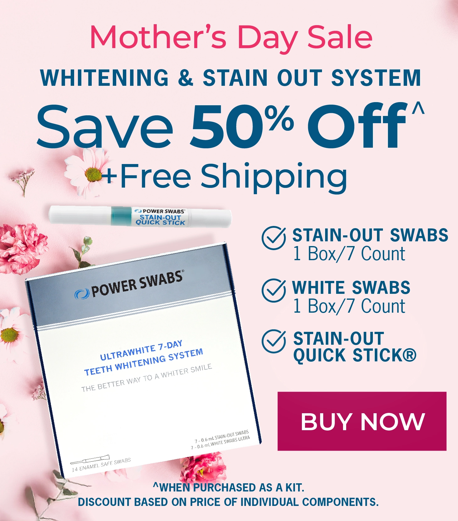Save 50% Off Whitening and stain out system