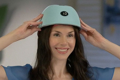 woman putting on robin's egg