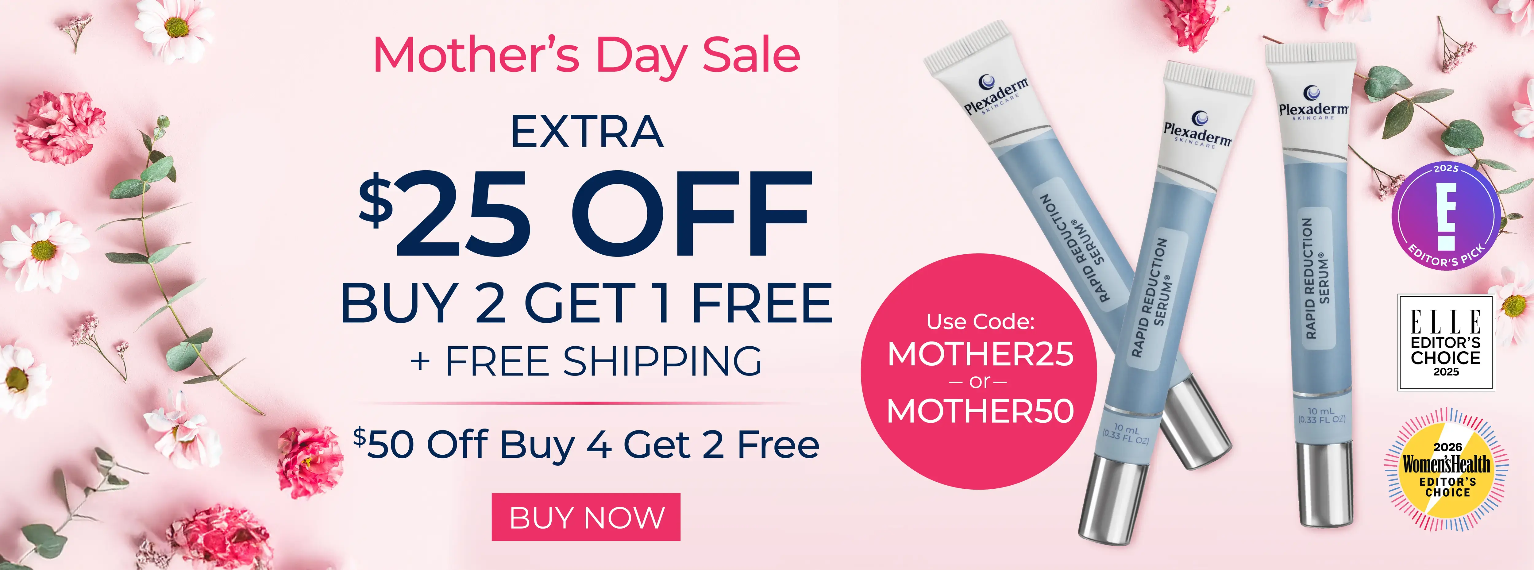 Mothers Day Sale $25 off buy 2 get 1 free