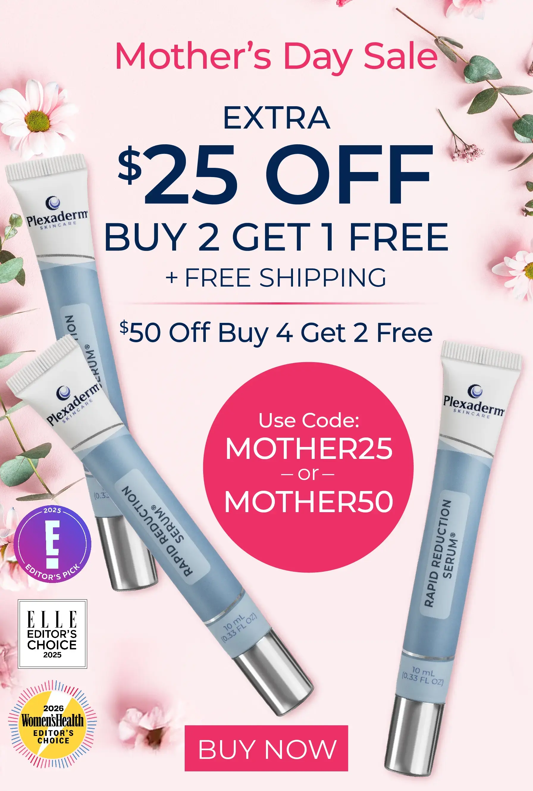 Mothers Day Sale $25 off buy 2 get 1 free