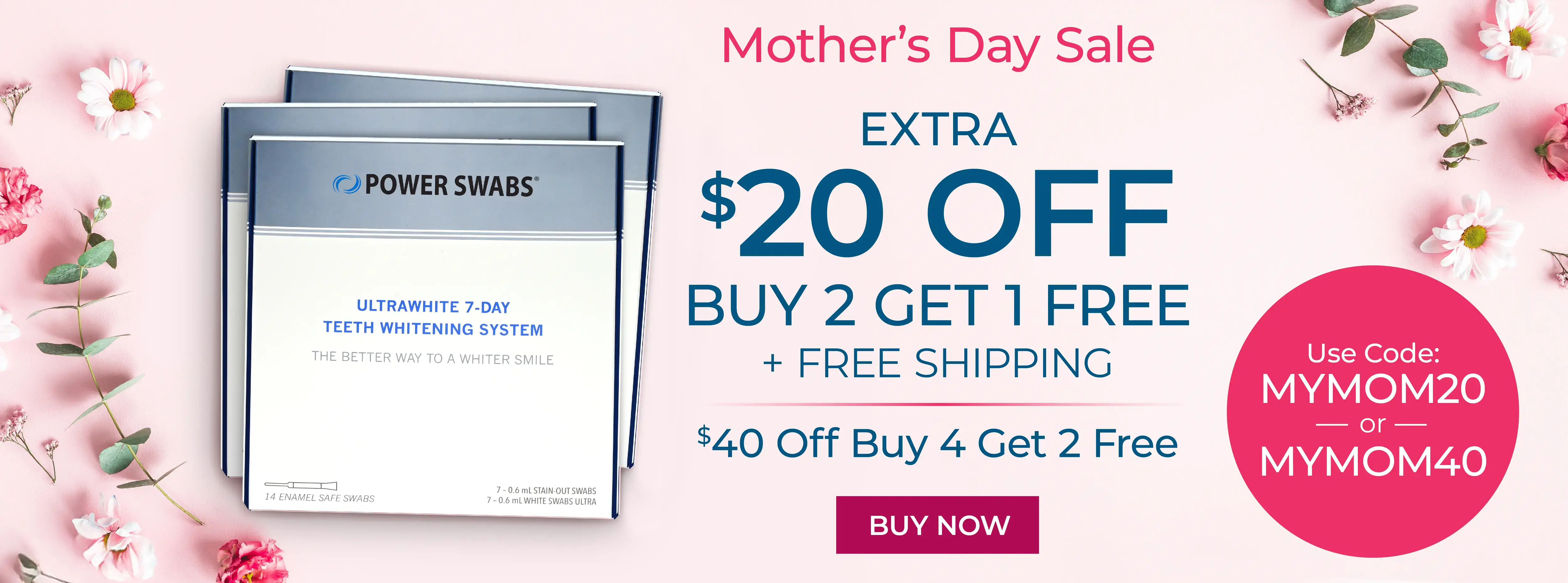 Mothers Day $20 off Buy 2 get 1 free